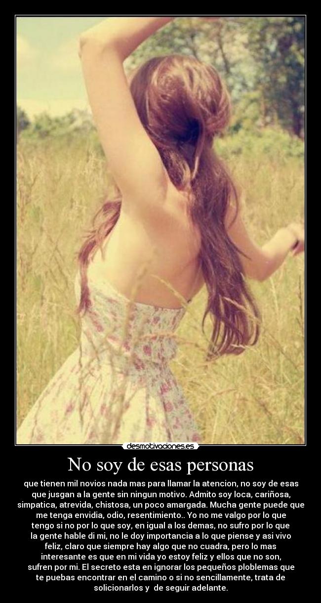 No soy de esas personas -