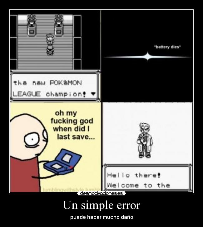 Un simple error - puede hacer mucho daño