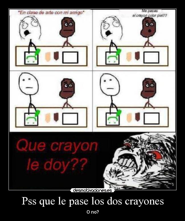 carteles crayon color piel desmotivaciones