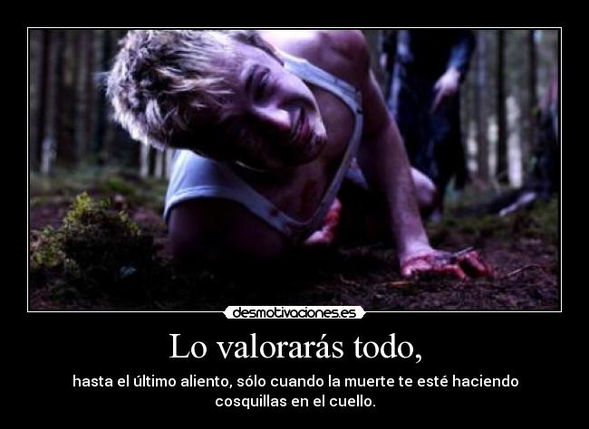 Lo valorarás todo, - 