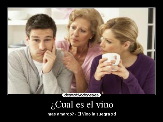¿Cual es el vino - mas amargo? - El Vino la suegra xd