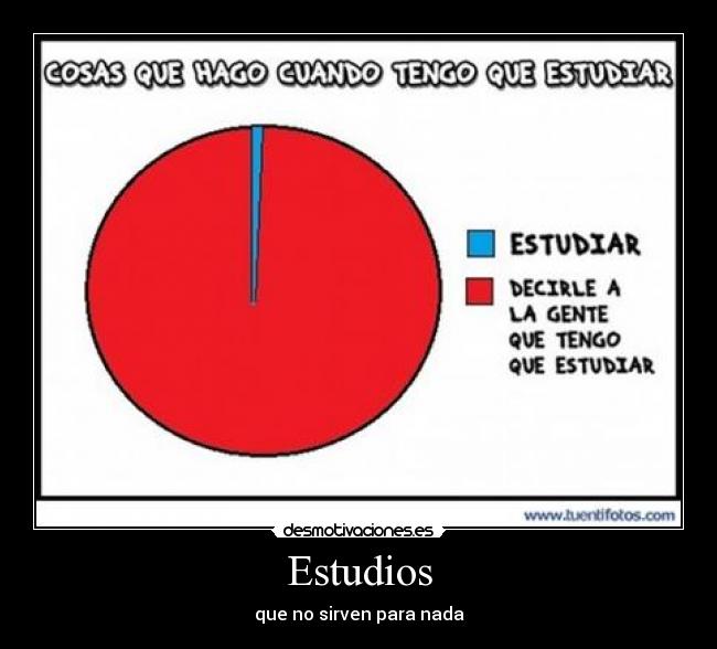Estudios - que no sirven para nada