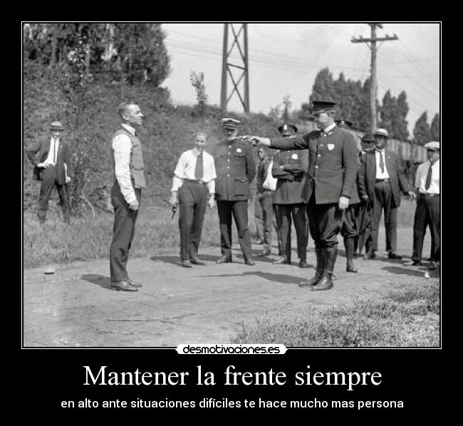 Mantener la frente siempre -