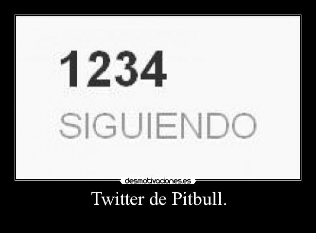 Twitter de Pitbull. -