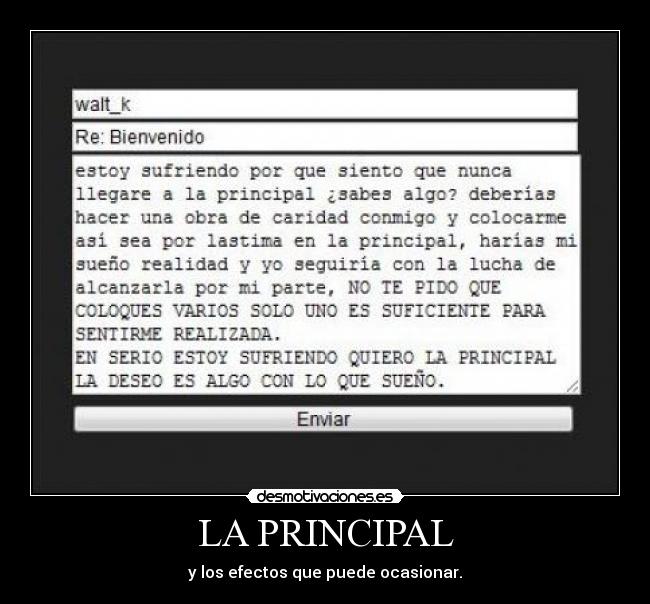 LA PRINCIPAL - y los efectos que puede ocasionar.