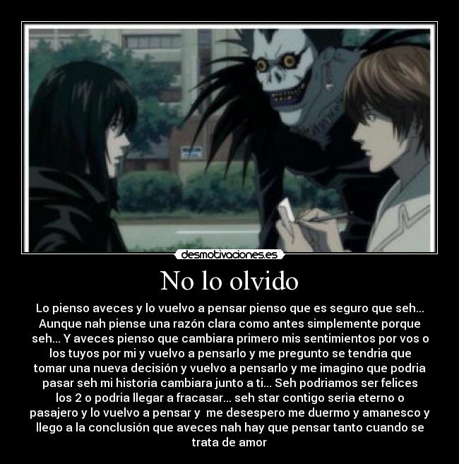 No lo olvido -
