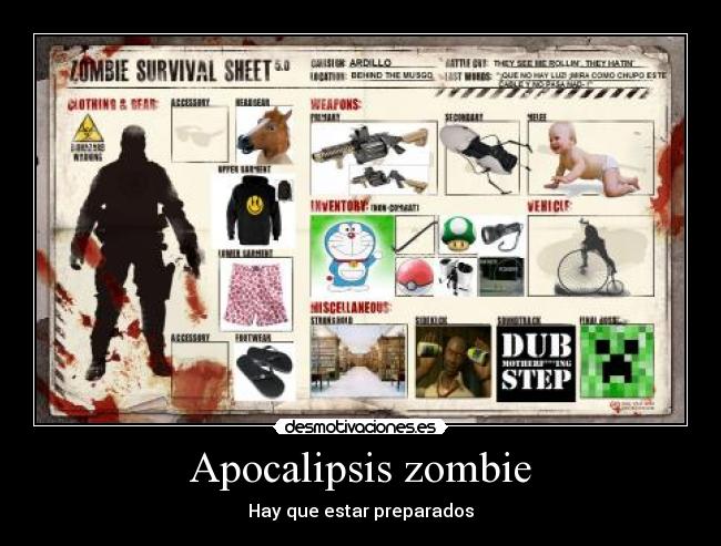 carteles kitdesupervivenciazombie ardillo las ardillas molan desmotivaciones