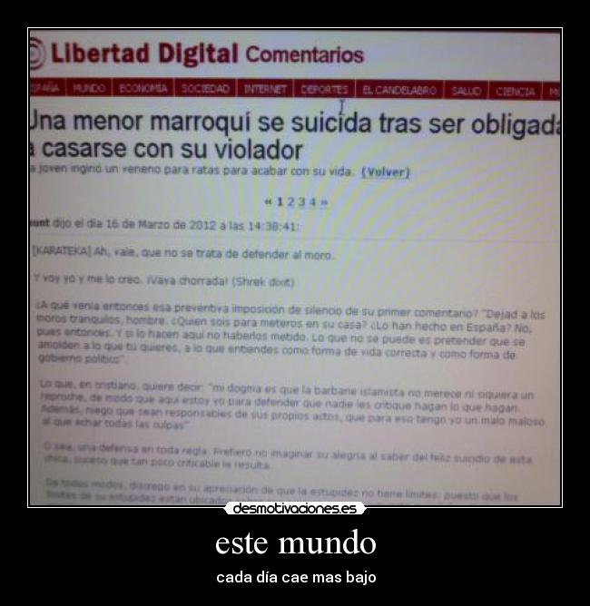 este mundo - cada día cae mas bajo