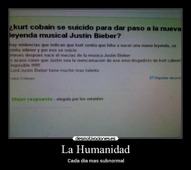 La Humanidad - Cada día mas subnormal