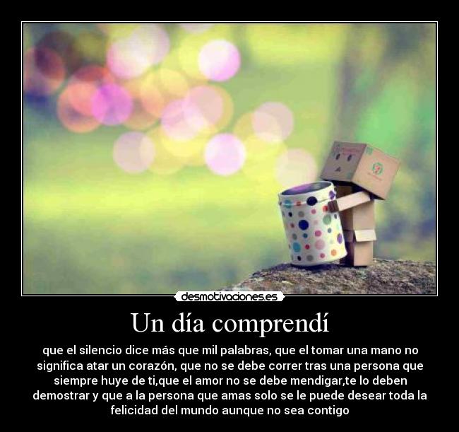 Un día comprendí -