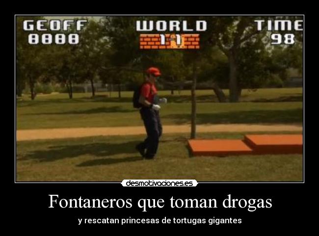 Fontaneros que toman drogas - y rescatan princesas de tortugas gigantes
