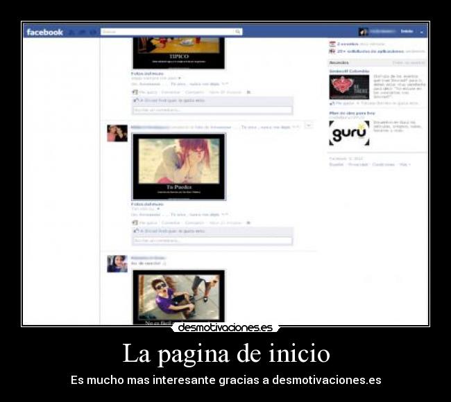 La pagina de inicio - Es mucho mas interesante gracias a desmotivaciones.es