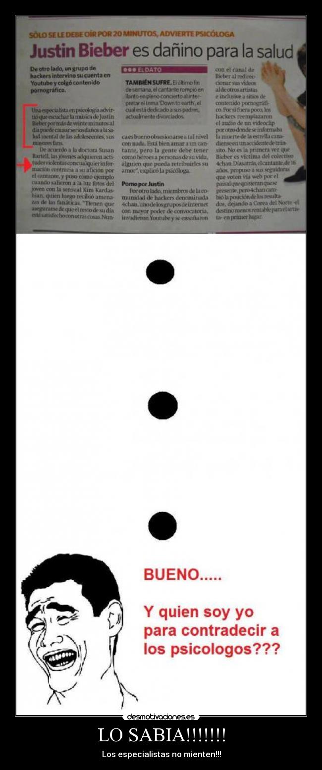 LO SABIA!!!!!!! - Los especialistas no mienten!!!