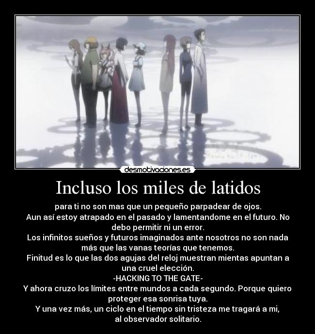 Incluso los miles de latidos -