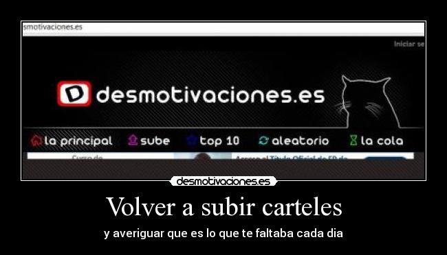 Volver a subir carteles -