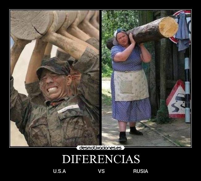 DIFERENCIAS - U.S.A                          VS                       RUSIA