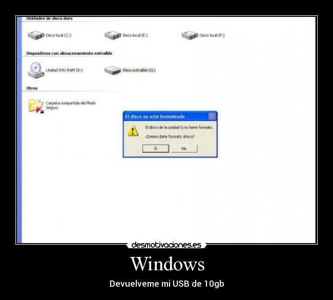 Windows - Devuelveme mi USB de 10gb