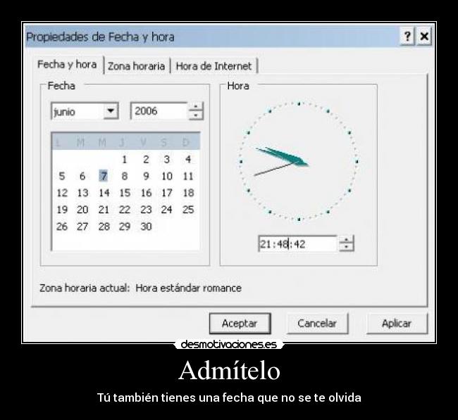 Admítelo - Tú también tienes una fecha que no se te olvida