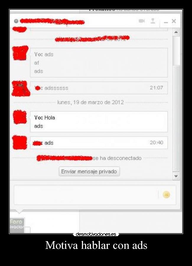 Motiva hablar con ads - 