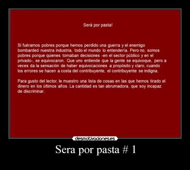 Sera por pasta # 1 -