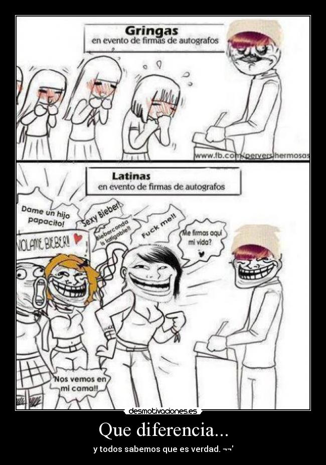 Que diferencia... - y todos sabemos que es verdad. ¬¬
