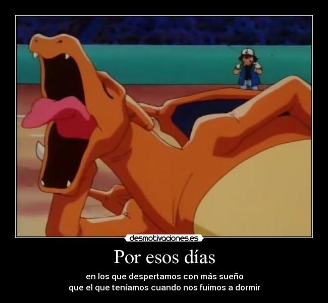 Por esos días - en los que despertamos con más sueño
que el que teníamos cuando nos fuimos a dormir