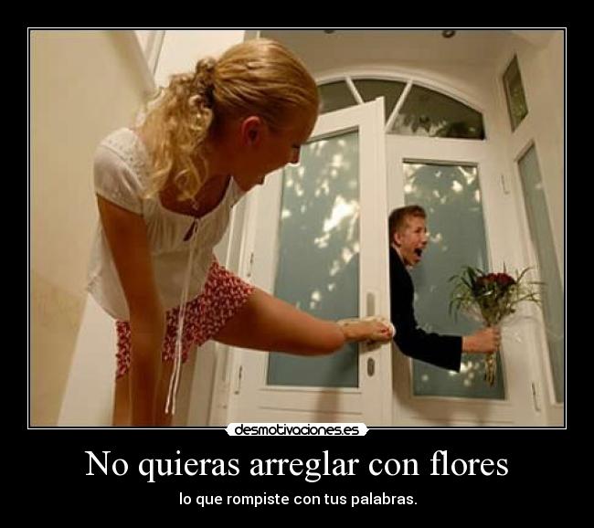 No quieras arreglar con flores - 