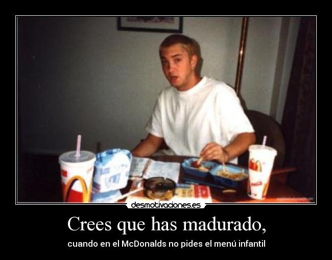 carteles eminem marshall bruce mathers mcdonalds slim shady rules desmotivaciones