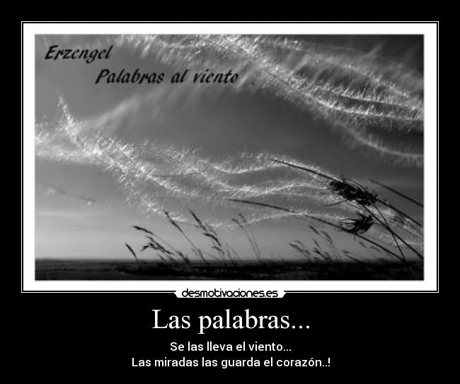 Las palabras... -