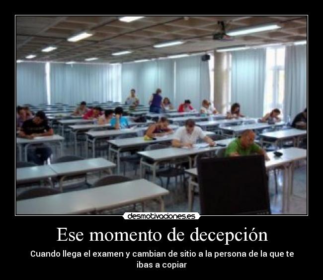 Ese momento de decepción -