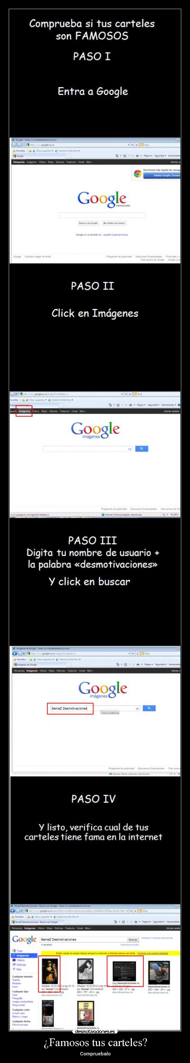 ¿Famosos tus carteles? - Compruebalo