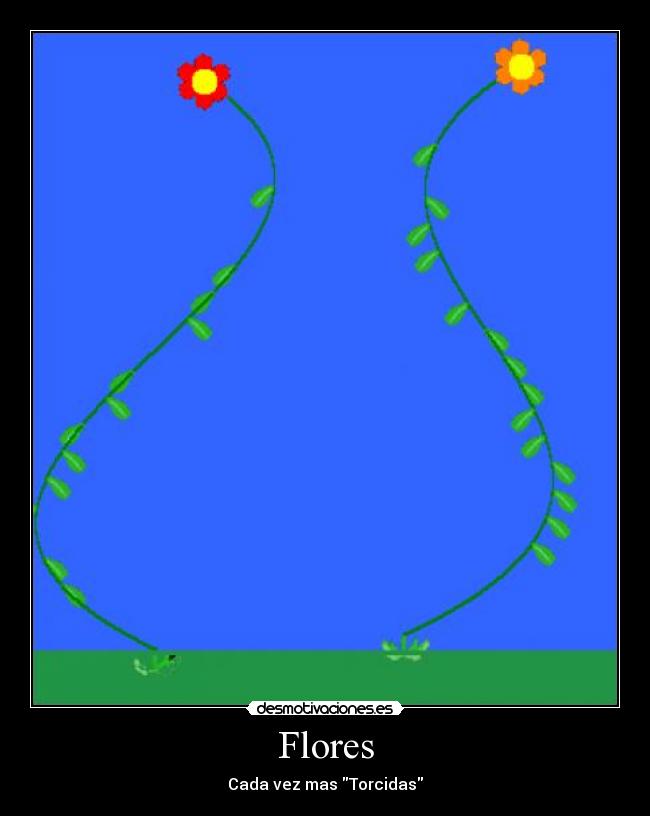 carteles flores cada vez mas torcidas desmotivaciones