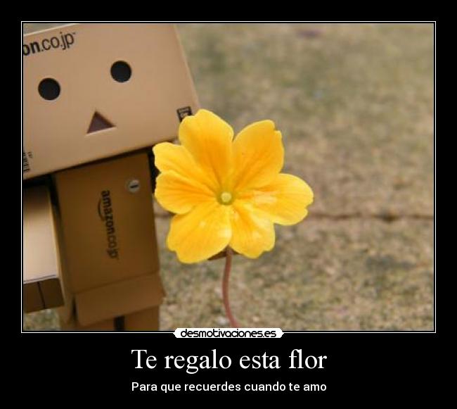 Te regalo esta flor - Para que recuerdes cuando te amo