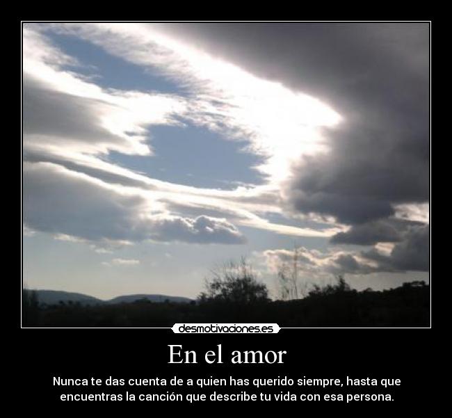 En el amor -