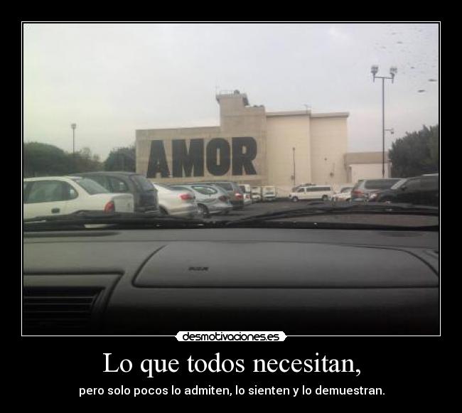 Lo que todos necesitan, -