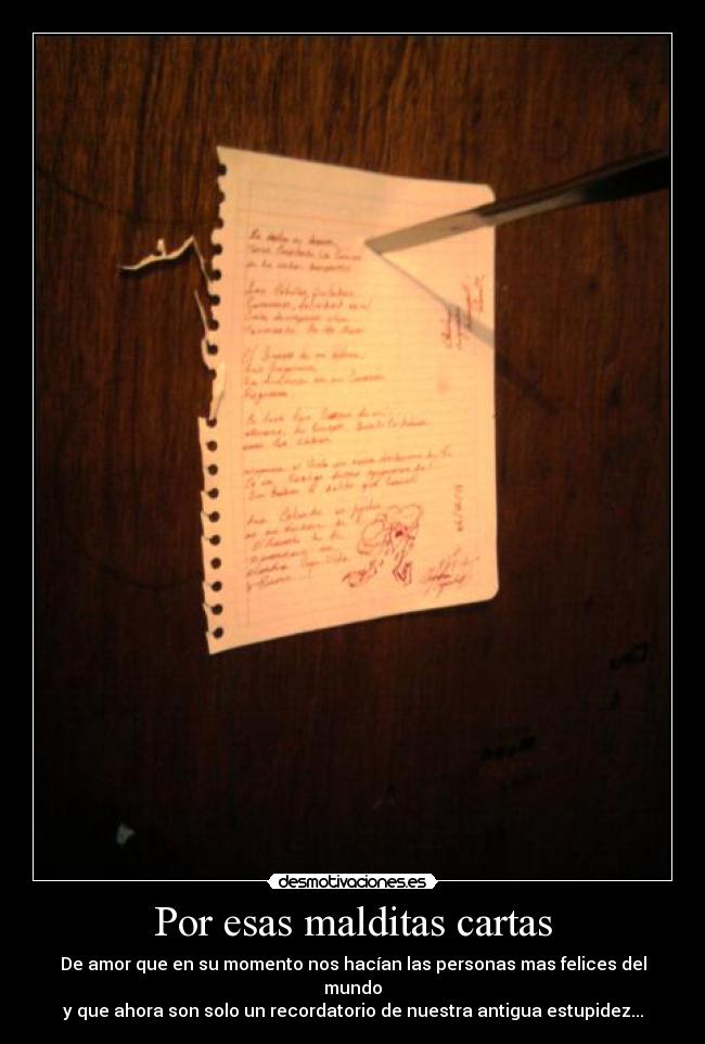Por esas malditas cartas - 