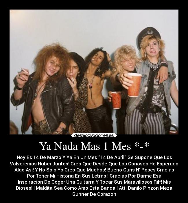 Ya Nada Mas 1 Mes *-* - 