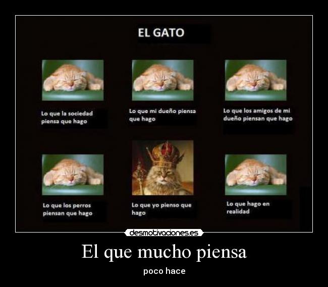 El que mucho piensa -