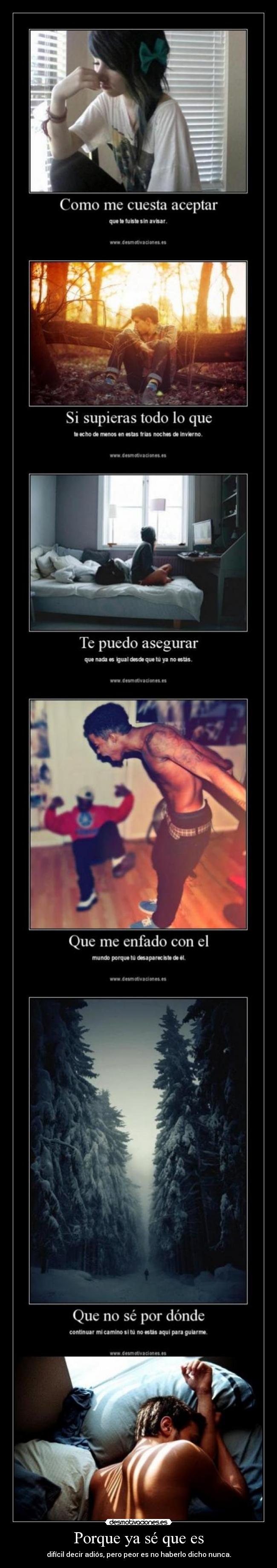 Porque ya sé que es - 