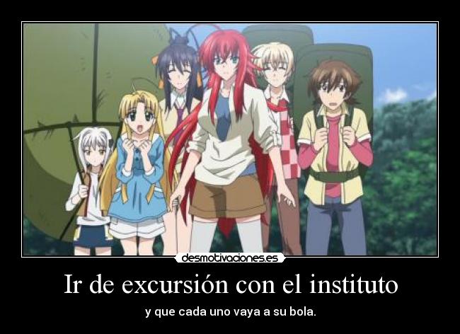 Ir de excursión con el instituto -
