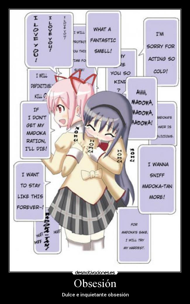 carteles homura corresponde bastante con personalidad ahora que pienso happy psycho desmotivaciones