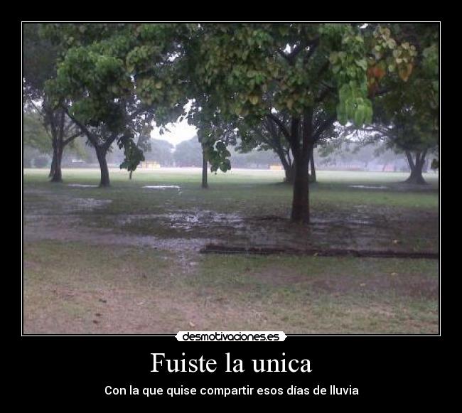 Fuiste la unica - Con la que quise compartir esos días de lluvia