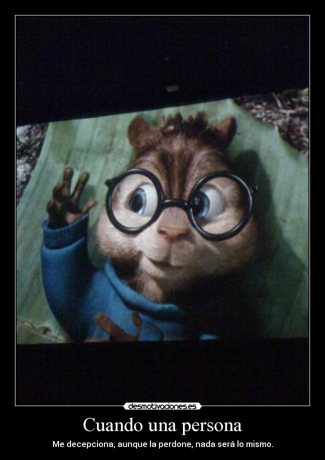 Cuando una persona -