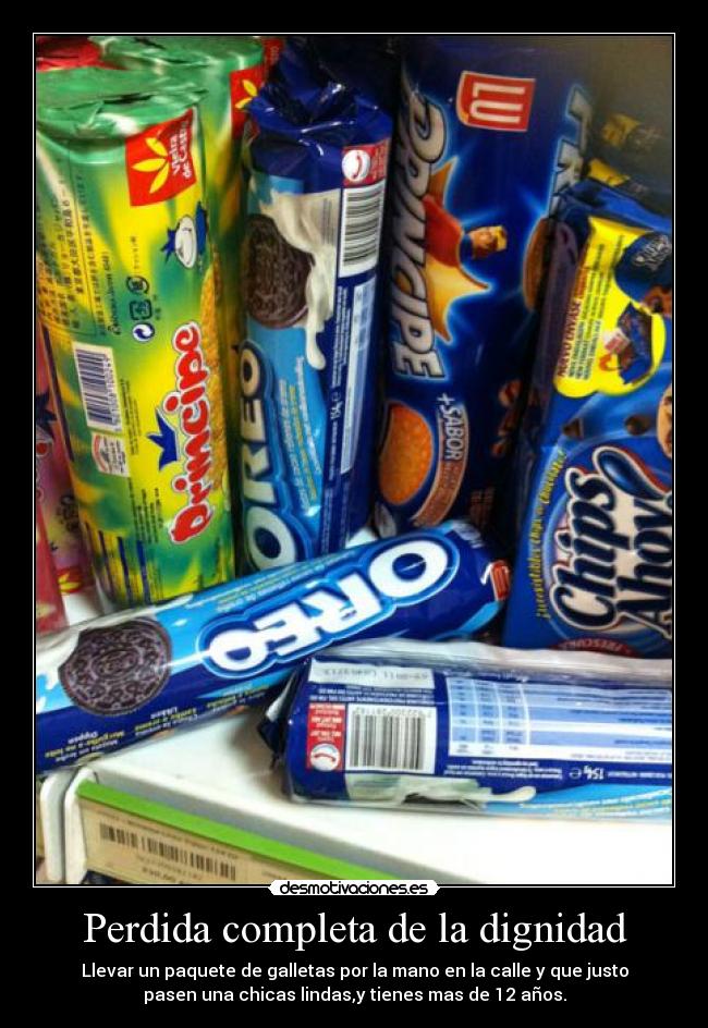 carteles dignidad paquete galletas desmotivaciones