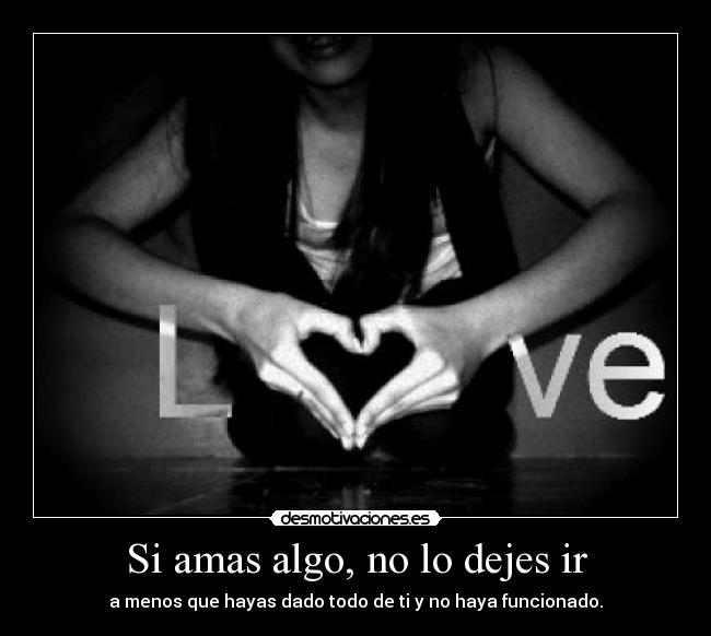 Si amas algo, no lo dejes ir -