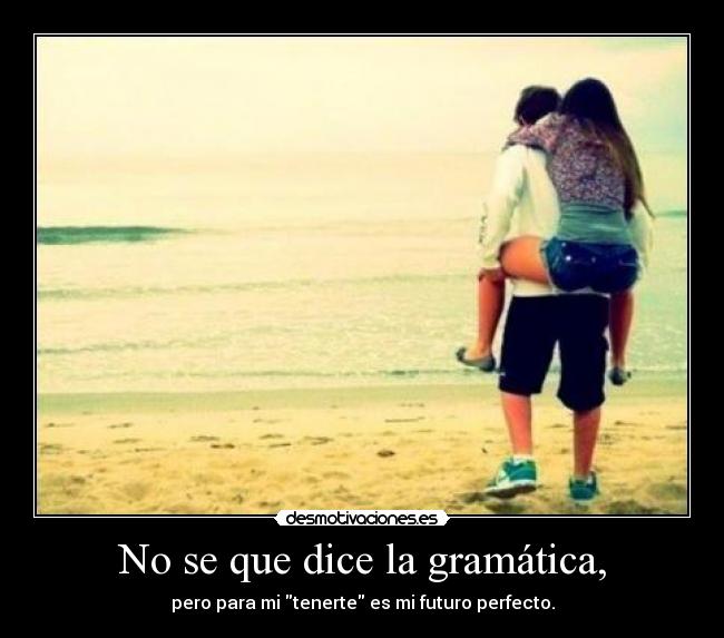 No se que dice la gramática, - 