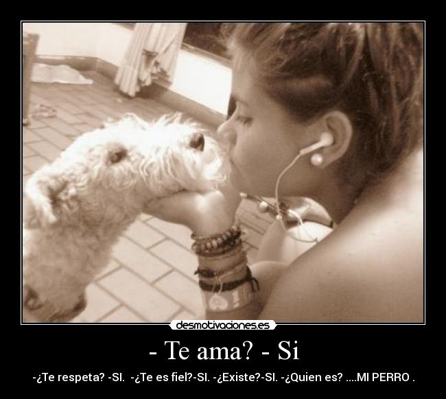 - Te ama? - Si -