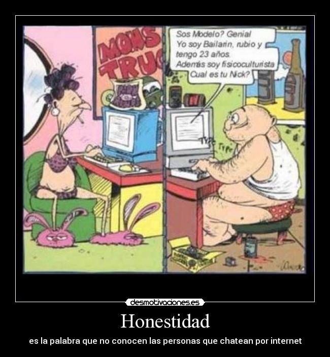 carteles honesto honestidad mujer mayor hombre calvo desmotivaciones