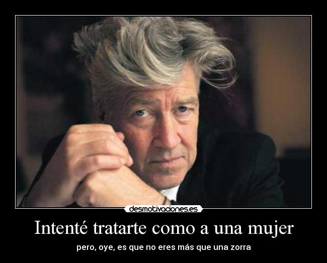 Intenté tratarte como a una mujer - pero, oye, es que no eres más que una zorra