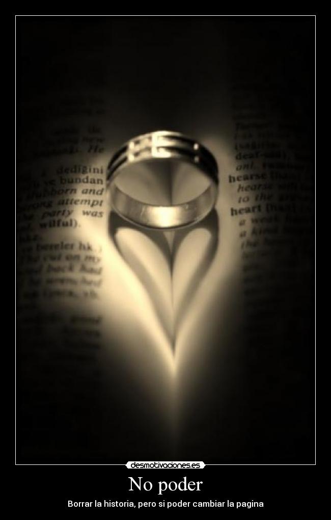No poder - Borrar la historia, pero si poder cambiar la pagina